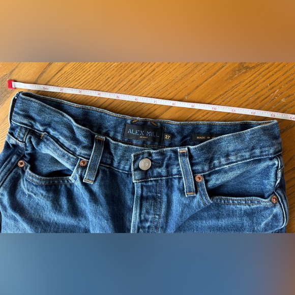 Alex Mill Carla High Rise Straight Denim Jeans - Vintage Dark Indigo - Picture 8 of 8